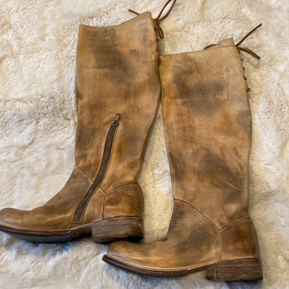 Bed Stu Manchester distressed leather boots
